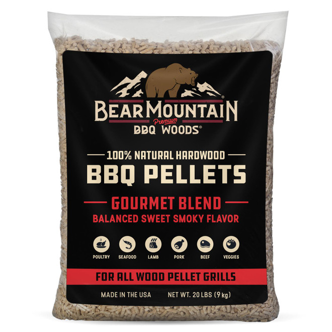 Bear Mountain Gourmet Blend BBQ Wood Pellets 20 lb