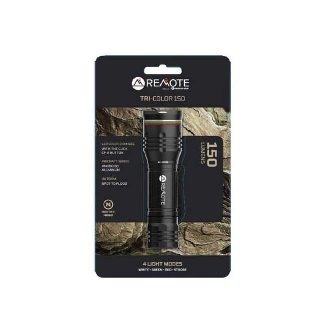 Remote Tri-Color 150 Lumen LED Flashlight