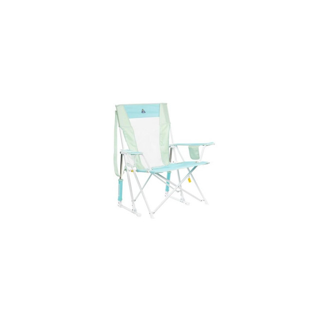 GCI Outdoor Comfort Pro Rocker Camping Chair Pastel Green Colorblock