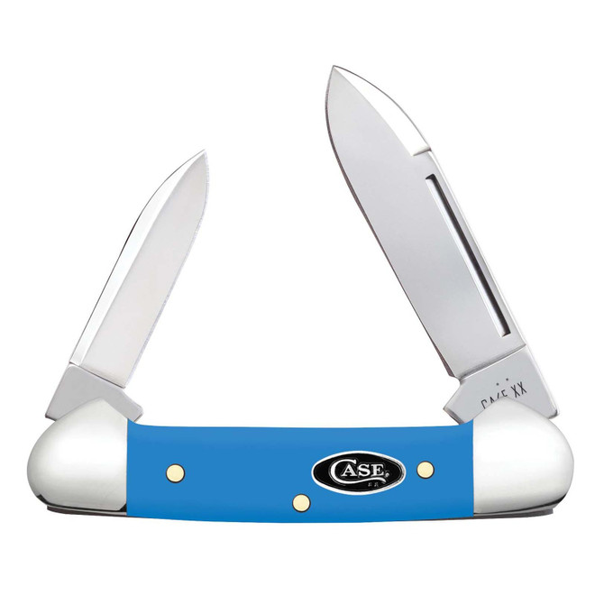 Case Smooth Light Blue Synthetic Baby Butterbean Folding Knife