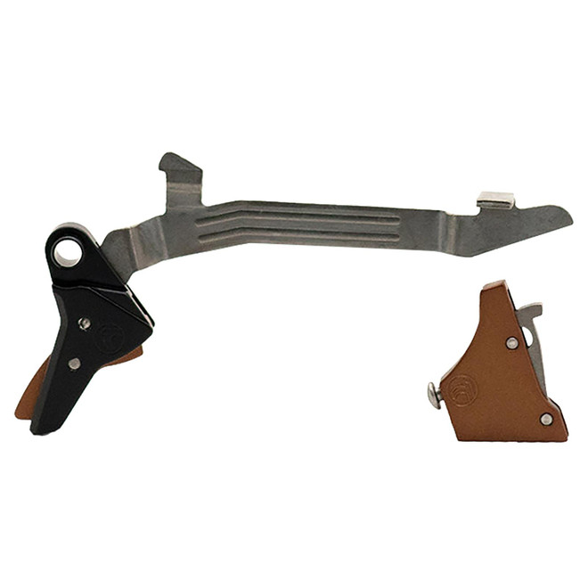 Timney Triggers ALPHAGLOCK34BRNZE Alpha Competition 9mm Luger/40 S&W, Bronze Straight Trigger Compatible w/Most Glock Gen3-4