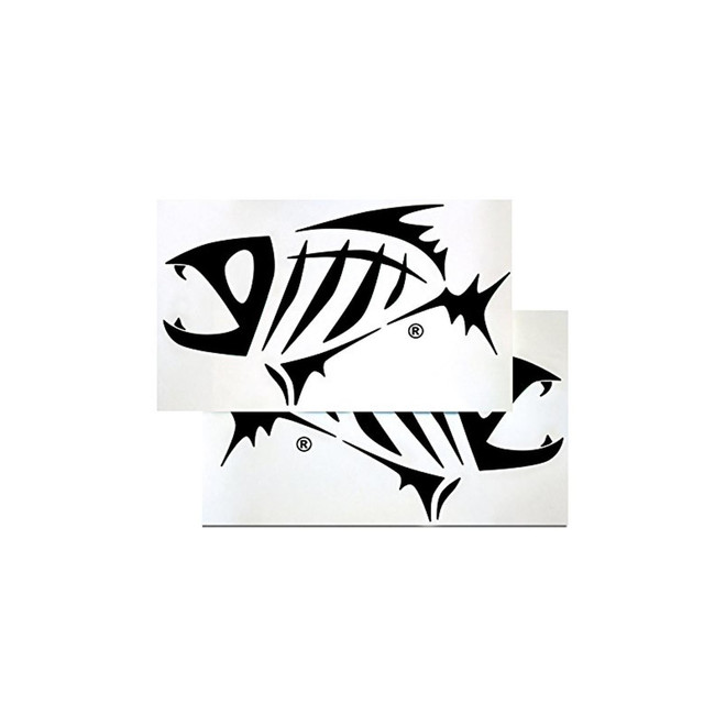 G. Loomis Black Skeleton Fish Boat Decal Set