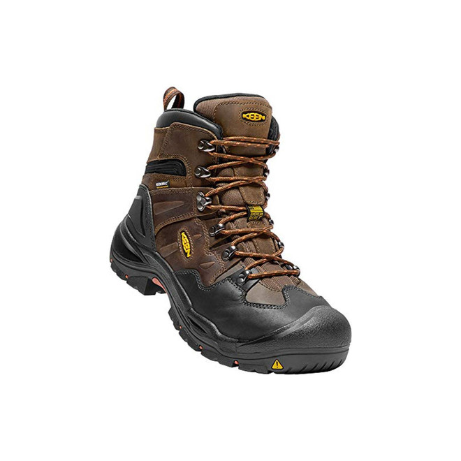 Keen Men's Coburg 6" Steel Toe Waterproof Work Boot Cascade Brown/Brindle
