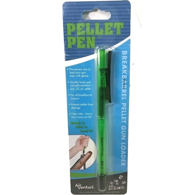 Air Venturi Pellet Pen .22 Caliber 15-Pellet Loader Green