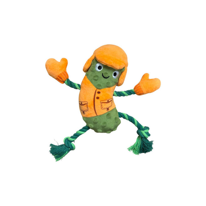 ROCT Outdoor Hunter Pickle Plush Dog Toy Orange/Green