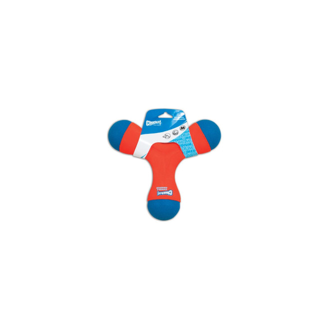 Chuckit! Amphibious Tri-Bumper Medium Dog Fetch Toy Orange/Blue