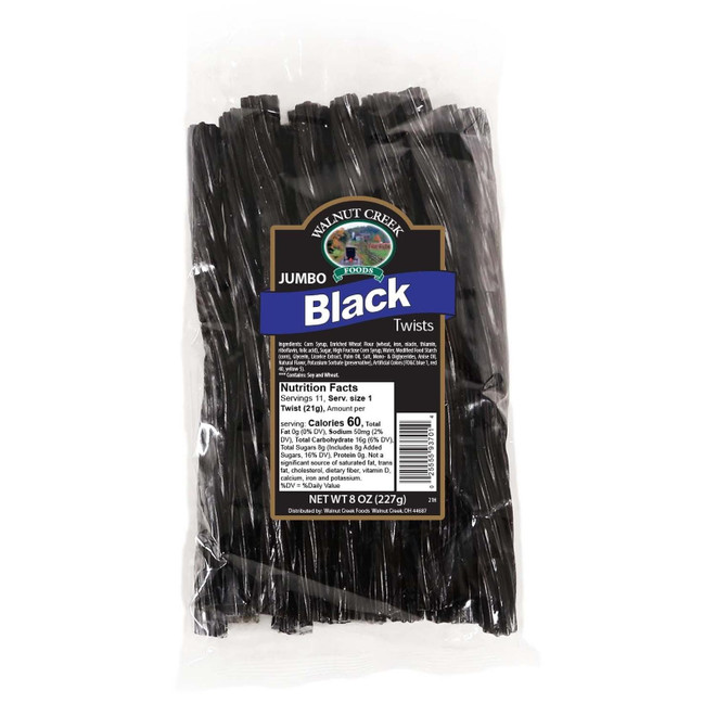 Walnut Creek Foods Jumbo Black Licorice Twists 8 oz