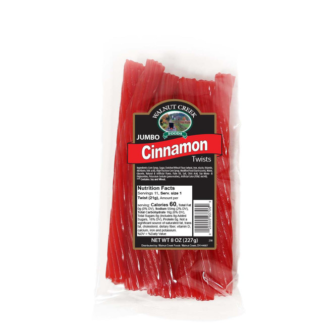 Walnut Creek Foods Jumbo Cinnamon Twists Candy 8 oz