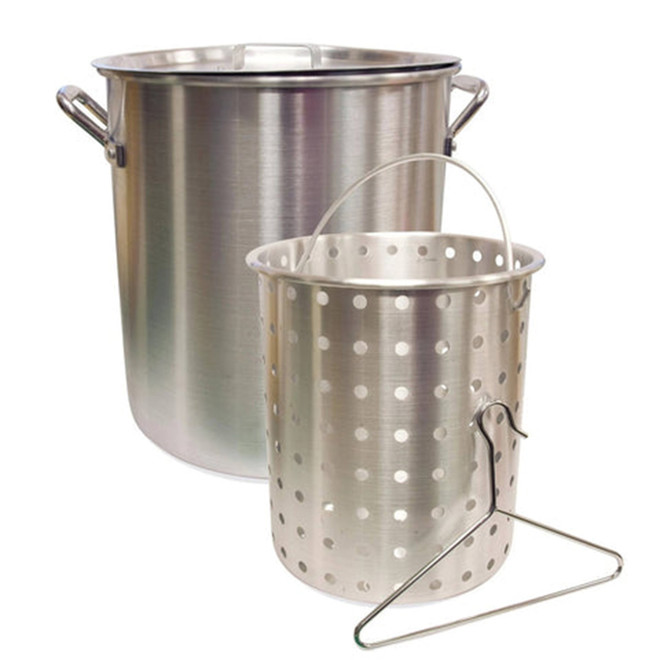 Camp Chef 32 Qt Aluminum Cooker Pot with Basket, Lid & Hook