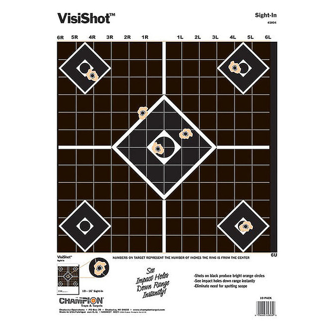 Champion VisiShot Sight In Target 13"x18" 10 Pack, 45804