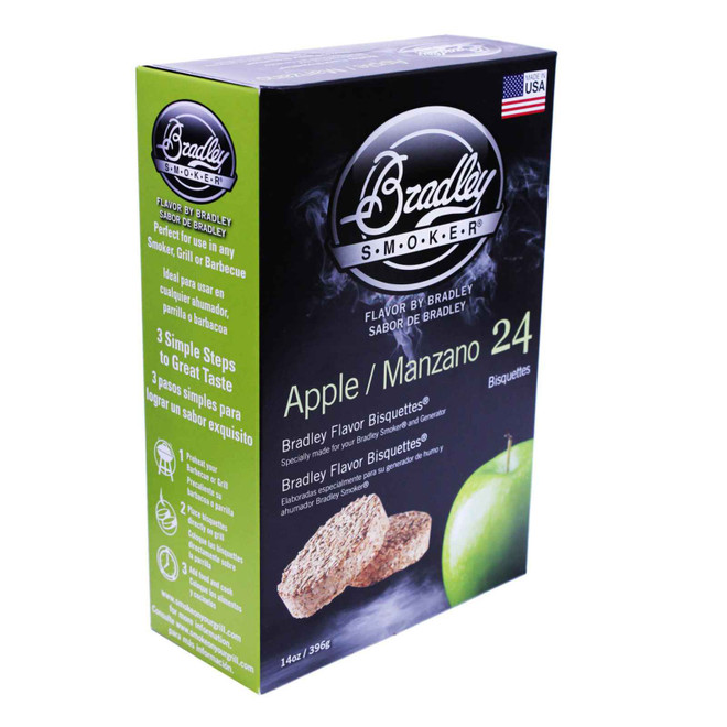 Bradley Smoker Bisquettes Apple Flavor 24Pk