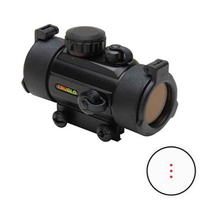 Truglo 30mm Crossbow Red Dot Scope 3 Dot Black, TG8030B3