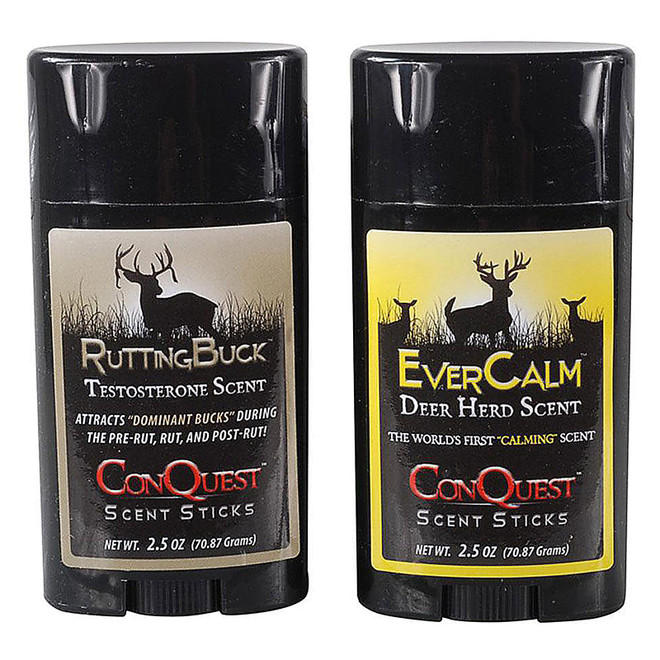 ConQuest Rutting Buck Pack Deer Scent Sticks 2.5 oz Pack of 2, 1259