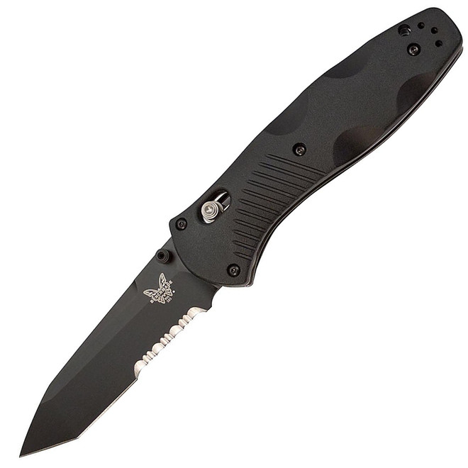 Benchmade 583SBK Barrage Knife 3.6" 154CM (58-61 HRC) Steel Serrated Tanto
