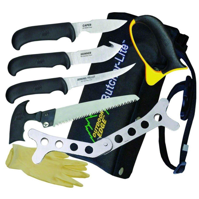 Outdoor Edge BL1 Butcher-Lite Field Dressing Kit - 8 Pieces Belt Scabbard