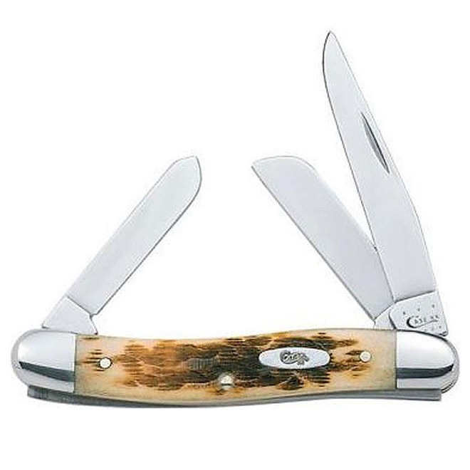 Case 00042 Medium Amberbone CV Stockman Pocket Knife