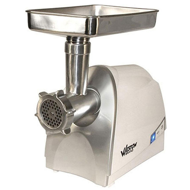 Weston #8 Electric Meat Grinder & Sausage Stuffer Silver