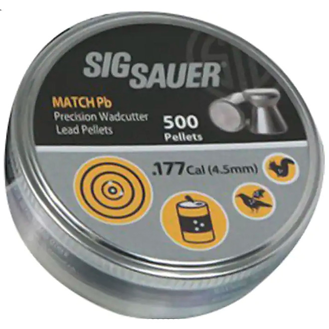 Sig Sauer .177cal 500 Match Pellets, AIR-AMMO-MATCH-PB-177-500