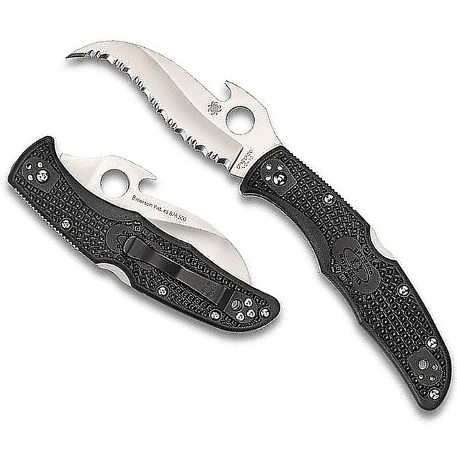 Spyderco C12SBK2W Matriarch2 Black FRN w/ Emerson Opener SpyderEdge