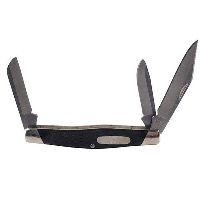 Buck 0301BKS-B Stockman Folding Knife 3-Blade 420HC Stainless Steel