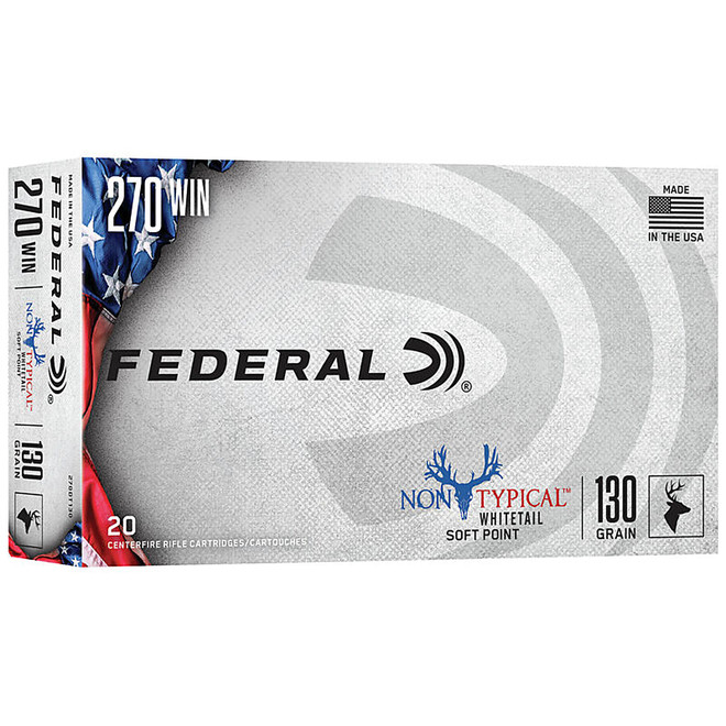 Federal 270DT130 NonTypical 270 Winchester 130 GR NonTypical Soft Point SP 20 Box