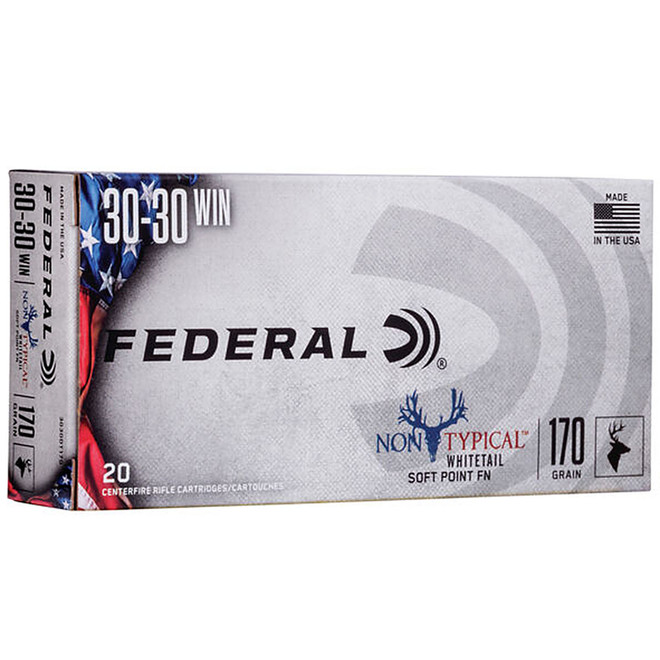 Federal 3030DT170 NonTypical 3030 Winchester 170 GR NonTypical Soft Point SP 20 Box