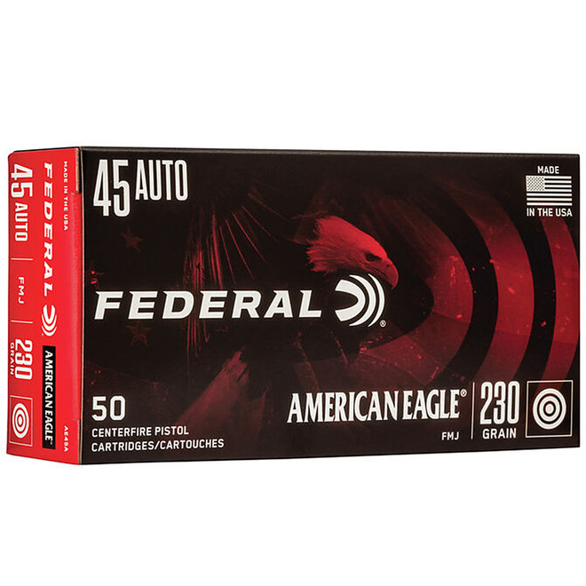 Federal AE45A American Eagle 45 ACP 230 GR Full Metal Jacket FMJ 50 Box