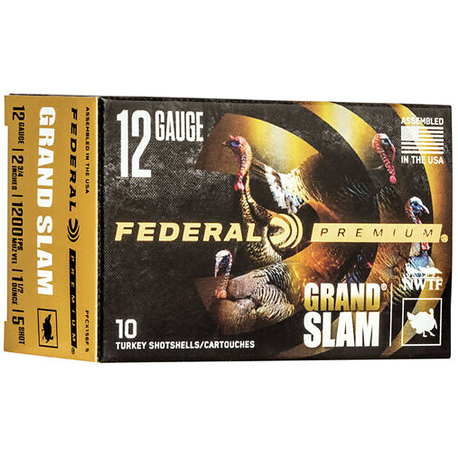 Federal PFCX156F5 Premium Grand Slam 12 Gauge 2.75 1 12 oz 5 Shot 10 Box