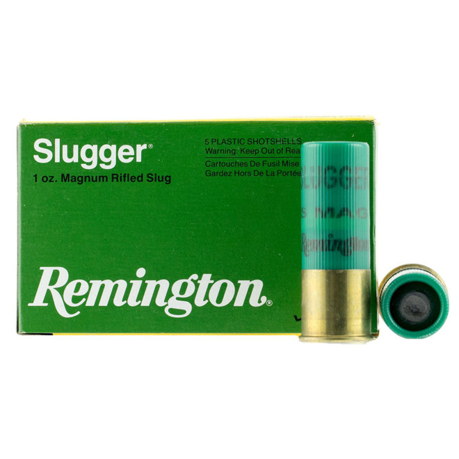 Remington Ammunition S12SRS Slugger 12 Gauge 2.75 1 oz 5 Box