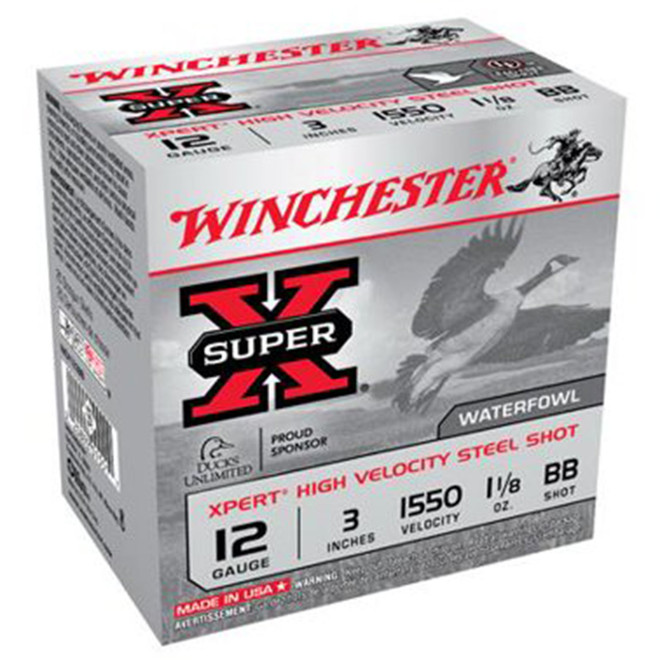 Winchester Ammo WEX123BB Super X Xpert High Velocity 12 Gauge 3 1 18 oz BB Shot 25 Box
