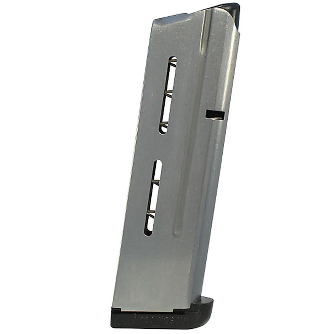 Wilson Combat Magazine with Base Pad 1911 Government, Commander 38 Super 9-Round Stainless Steel