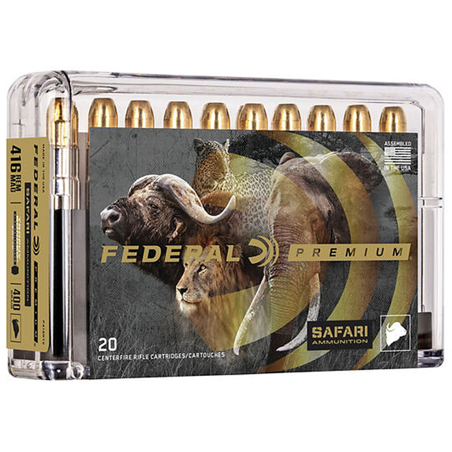 Federal P416RT2 Cape-Shok 416 Rem Mag TB Sledgehammer Solid 400 GR - 20rd Box