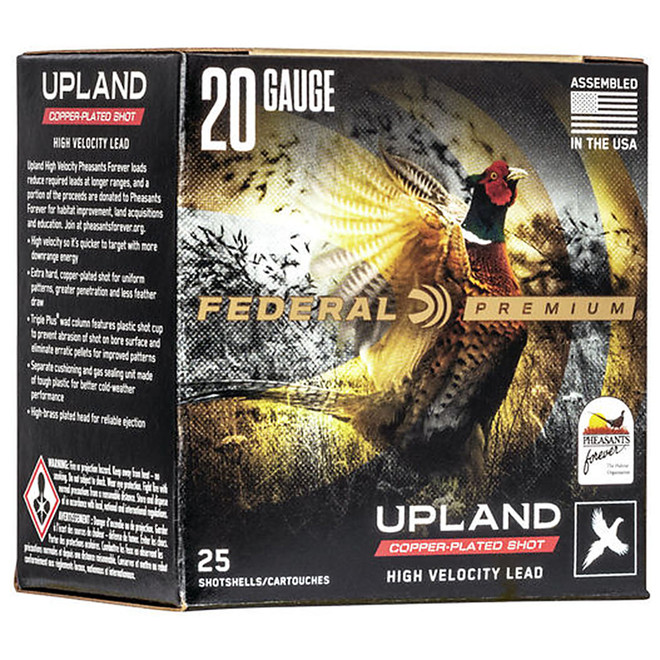 Federal Premium Wing-Shok Pheasants Forever Ammunition 20 Gauge 2-3/4" 1 oz Buffered Copper Plated Shot