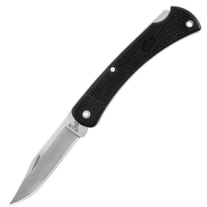 Buck LT Folding Hunting Knife 3.75" SS Blade Nylon Handle Black 0110BKSLT