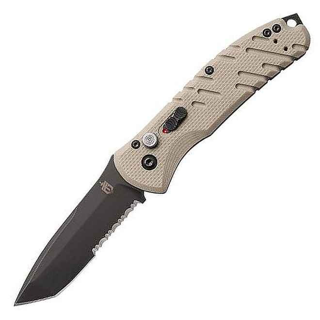 Gerber Propel Downrange Auto 3.5" Black S30V Tan G10 Handles 30-000717