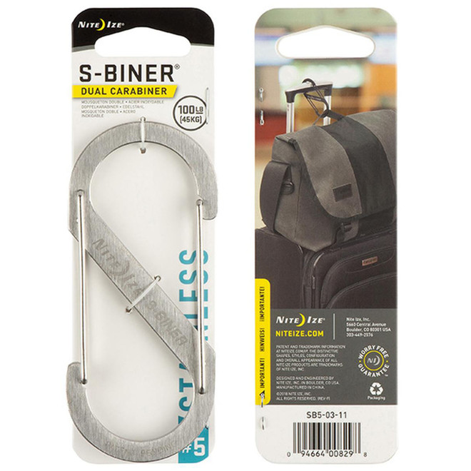 NITE IZE S-Biner Dual Carabiner #5 Stainless