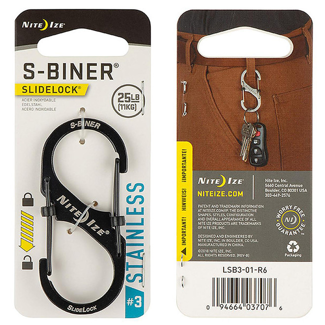 NITE IZE S-Biner Slidelock #3 Black