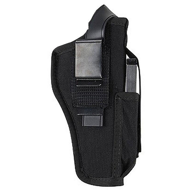 Blackhawk 40AM05BK Hip Holster w/Mag 3.75"-4.5" Large Auto Black AMBI