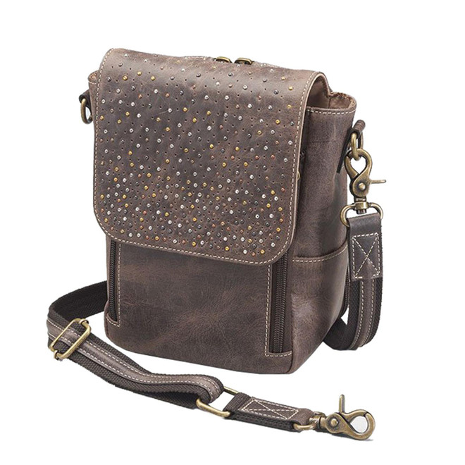Gun Tote'n Mamas Leather CC Cross Body Satchel 8.25"x6.5"x4.5"GTM/CZY-80