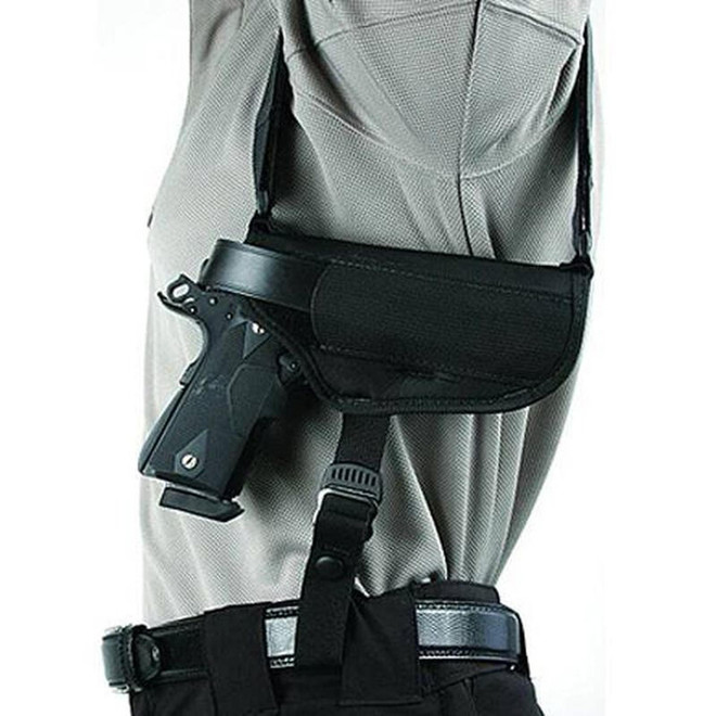 BLACKHAWK Horizontal Shoulder Holster 4.5" to 5" Barrel Large Frame Black Nylon Shirt Size L-XXL
