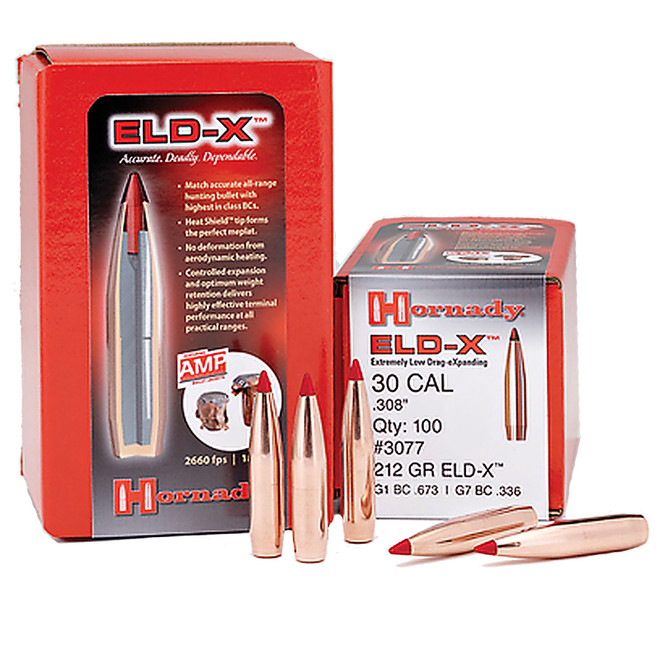 HORNADY 2635 6.5MM .264 143 GR ELD-X? 100 CT.