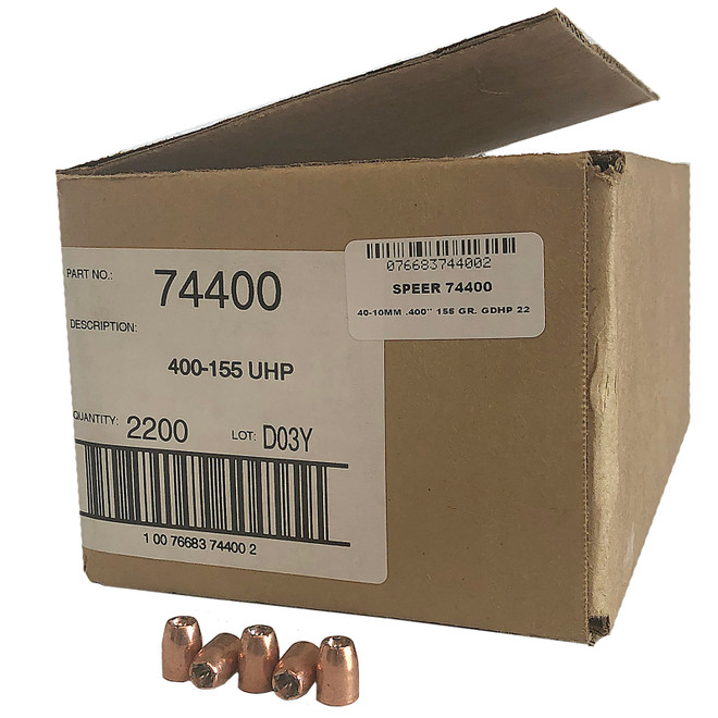 SPEER 74400 40-10MM .400'' 155 GR. GDHP 2200 CT. BULK CASE