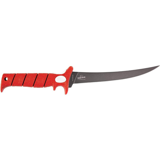 Bubba Tapered Flex Fillet Knife 9" SS Blade Polymer Handle Red/White