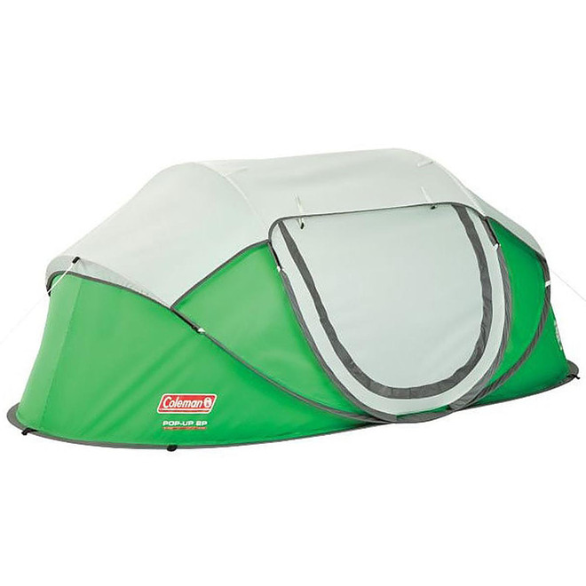 Coleman 2-Person Popup Tent Polyester Green and Silver