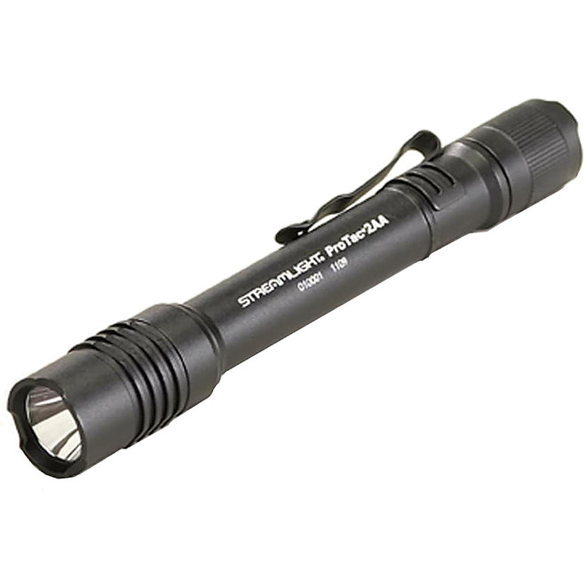 Streamlight ProTac 2AA Flashlight LED with 2 AA Batteries Aluminum Black