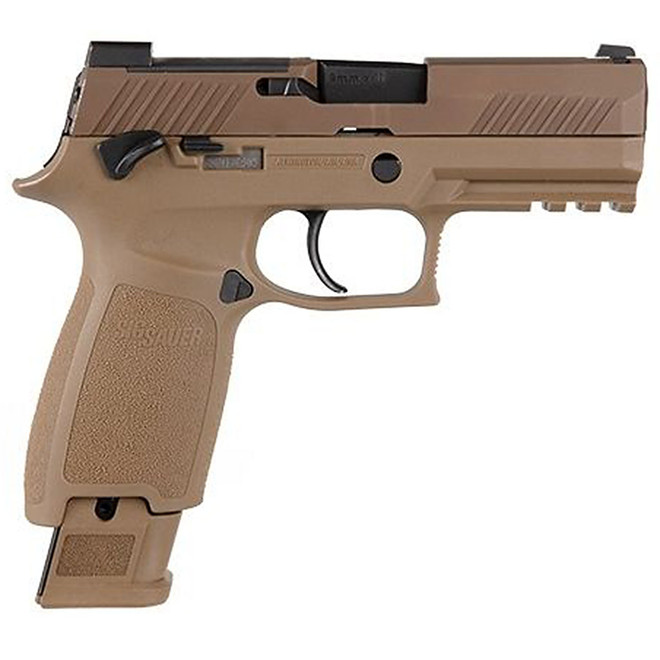 Sig Sauer P320-M18 Semi-Automatic Pistol 9mm Luger 3.9" Carbon Steel Barrel Stainless Steel Frame Coyote PVD Stainless Steel Slide Carry Polymer Medium Grips 21 Round