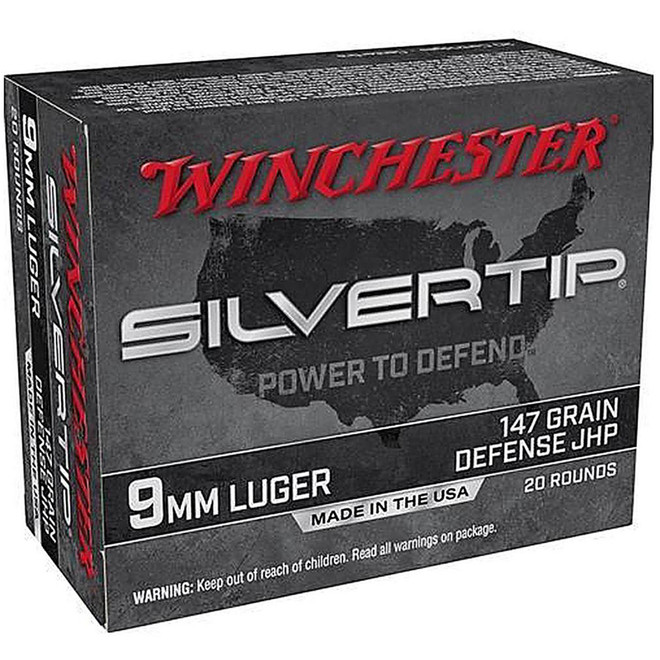 Winchester Ammo W9MMST2 Super-X 9mm Luger 147GR Silvertip Hollow Point 20 Rounds