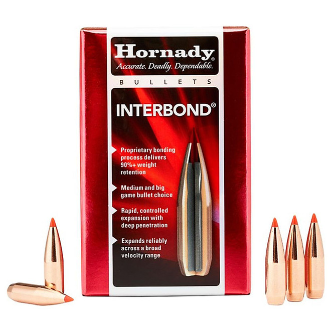 HORNADY 26209 6.5MM .264 129 GR INTERBOND 100 CT.