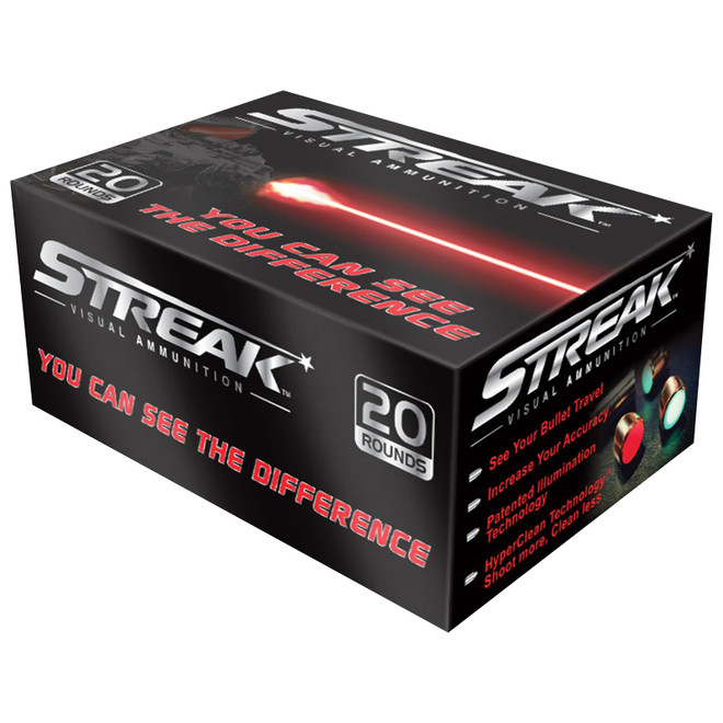 Streak 45 ACP 230GR Total Metal Jacket Red Cold Tracer 20 Rounds
