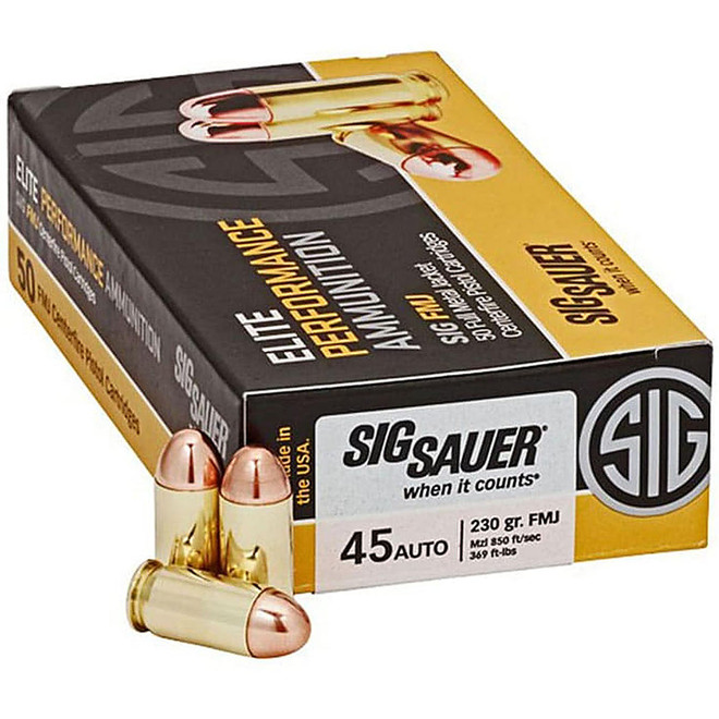 Sig Sauer Elite Performance Ammunition 45 ACP 230GR FMJ